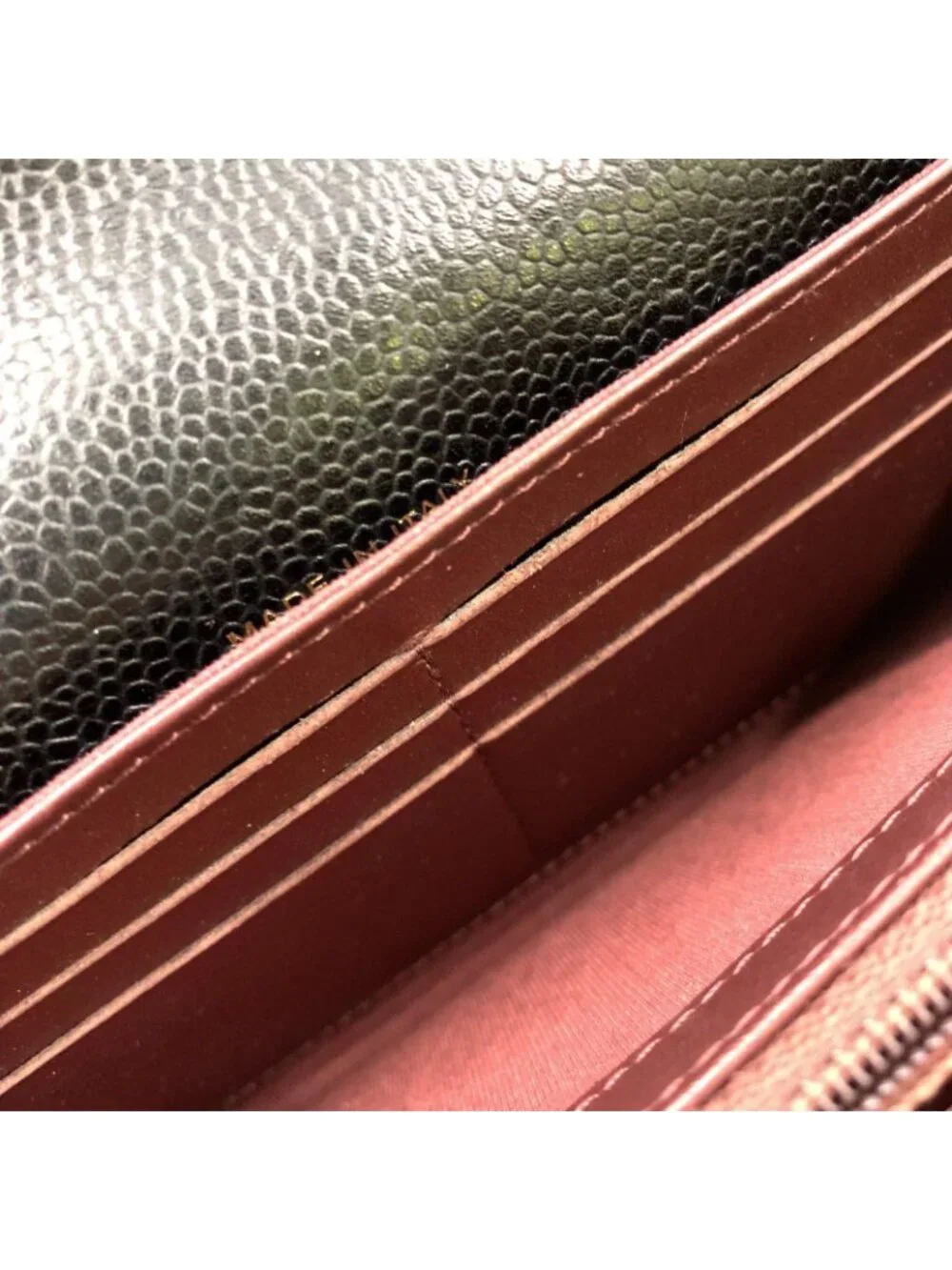 Chanel Quilted Classic Caviar Leather Black Wallet Gold